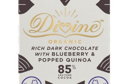 New Products - Divine Chocolate to launch new organic bars using Sao Tome cocoa; Aimia Foods links up with Levi Roots; General Mills extends Fibre One, Nature Valley ranges in UK; PepsiCo's Quaker moves into chilled section with Morning-Go kits