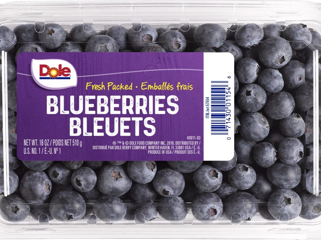 Dole-branded blueberries