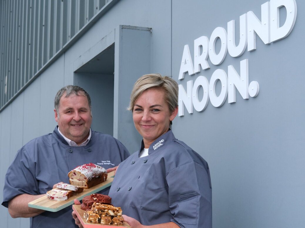 Steve Fogo, General Manager at Around Noon Bakery, pictured with Ciara Byrne, Head of NPD. (Photograph: Columba O'Hare/Newry.ie)