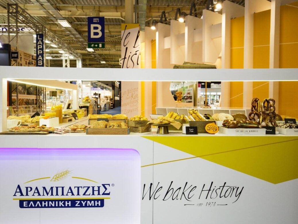 Hellenic Dough stand at trade show