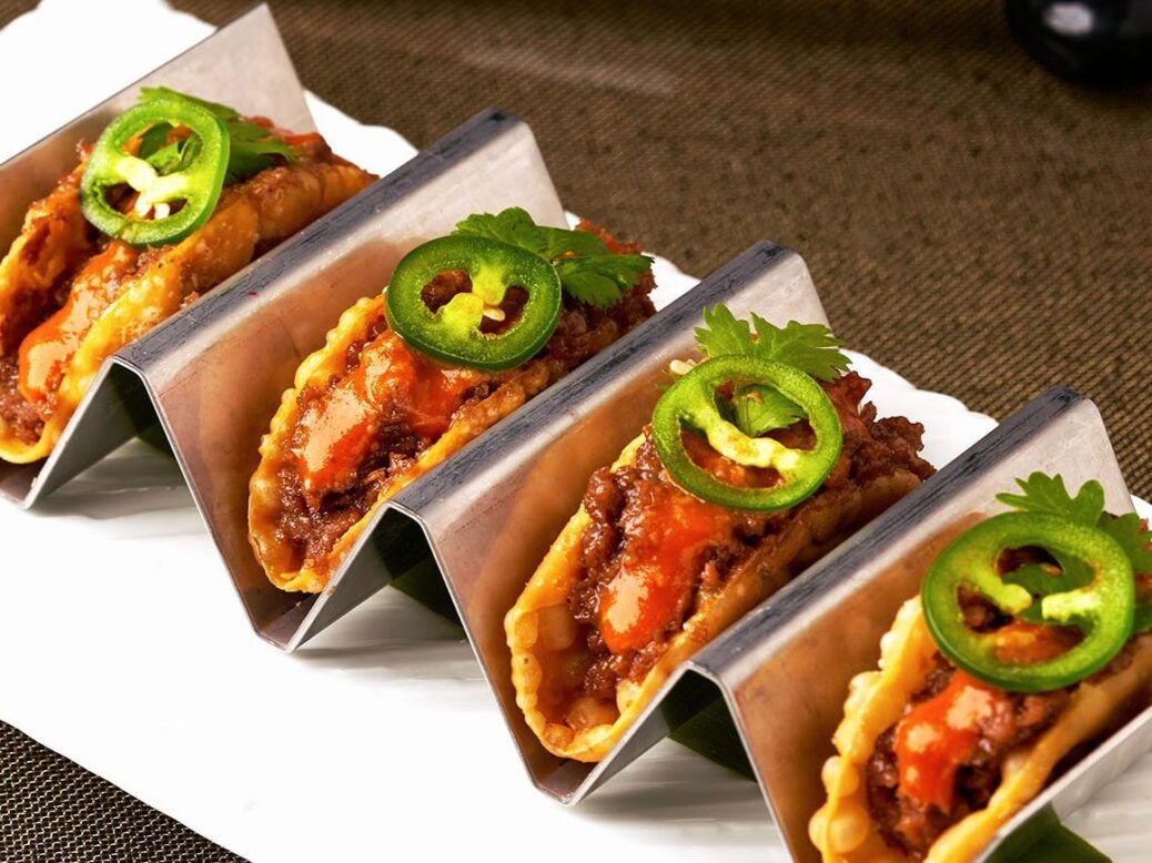 Impossible Foods' Signature AB Tacos by Akira Back (Photo: Business Wire)