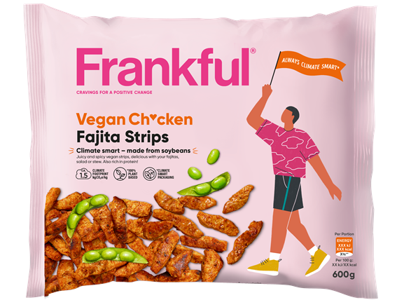 Frankful-branded vegan chicken fajita strips