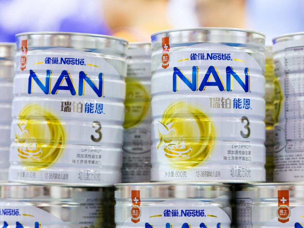Nestle NAN OPTIPRO growing-up milk are on display during the Children and Women Industry Expo, Beijing, 15 July 2017