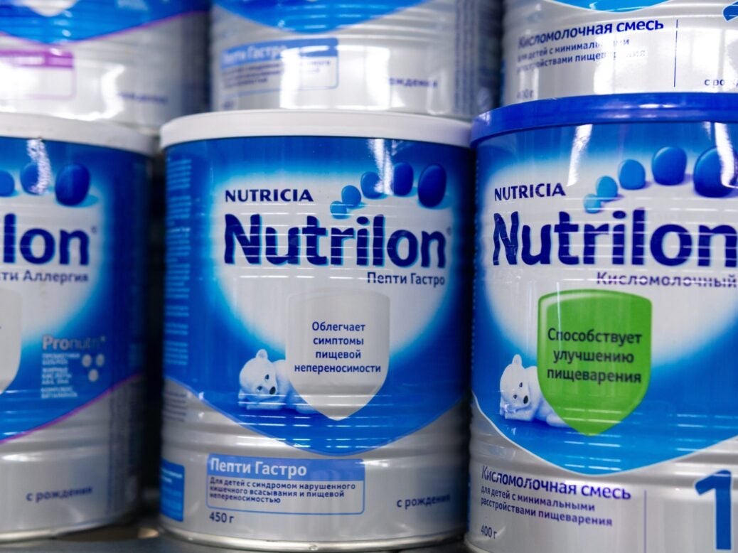 Nutricia Baby products displayed on shelves