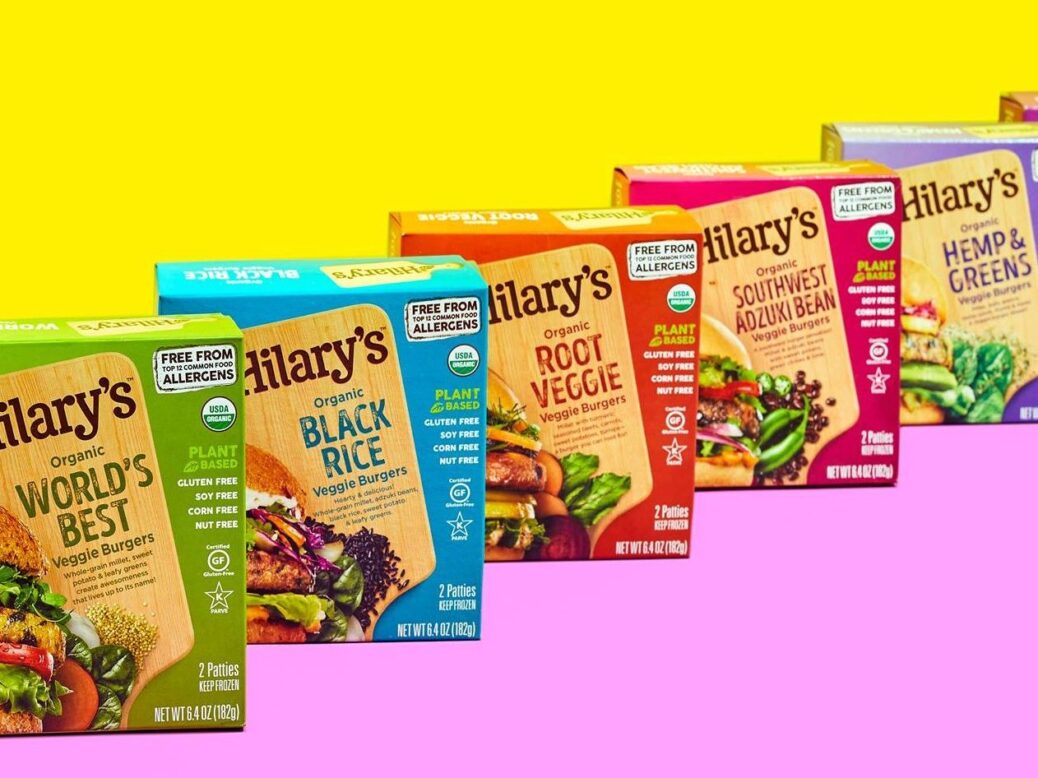 Hilary's products on display