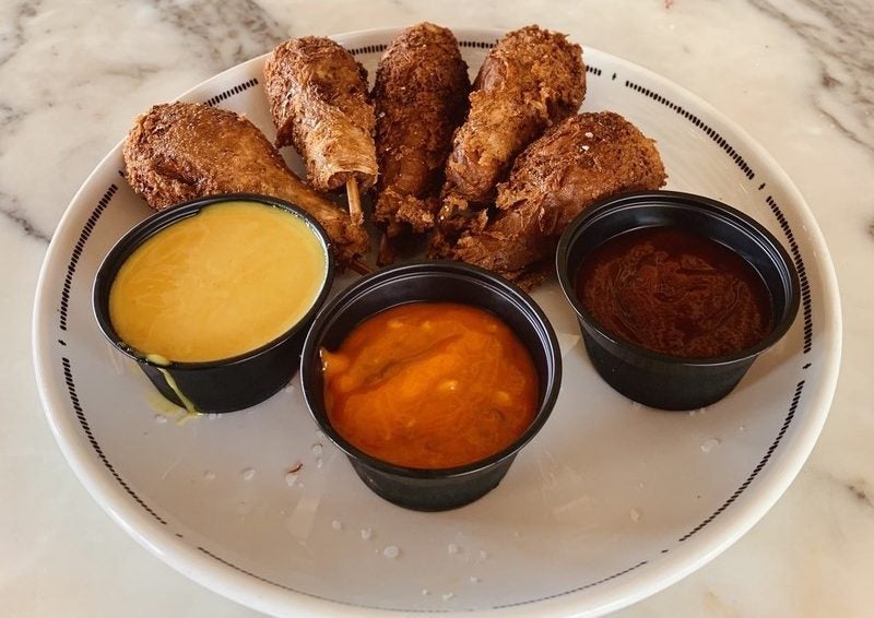 Plate of fried Sundial Foods' vegan chicken wings