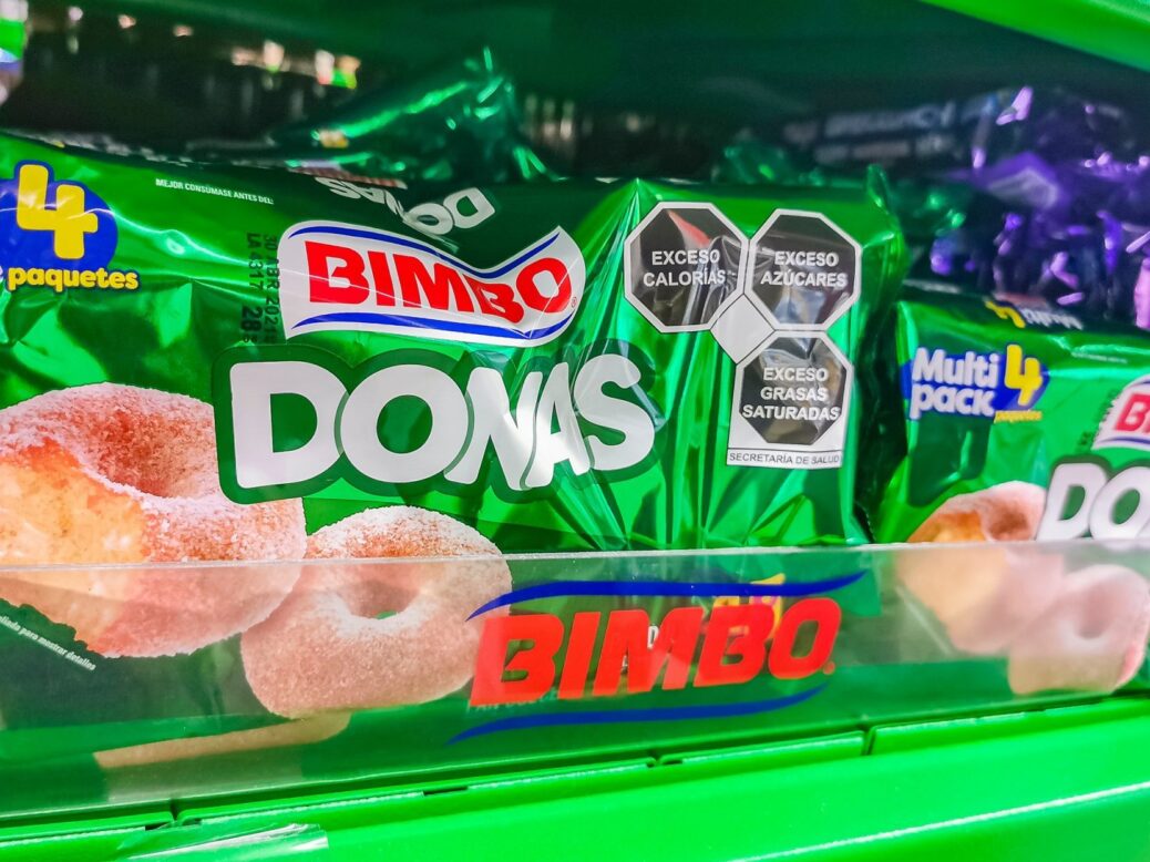 Bimbo Donas donuts on sale in Mexico, Playa del Carmen, 23 April 2021
