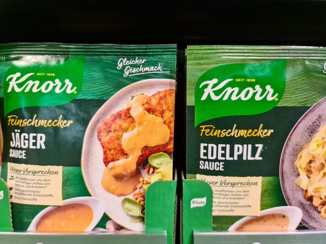 Unilever's Knorr soup on sale in Kiel, Germany, 2 August 2021