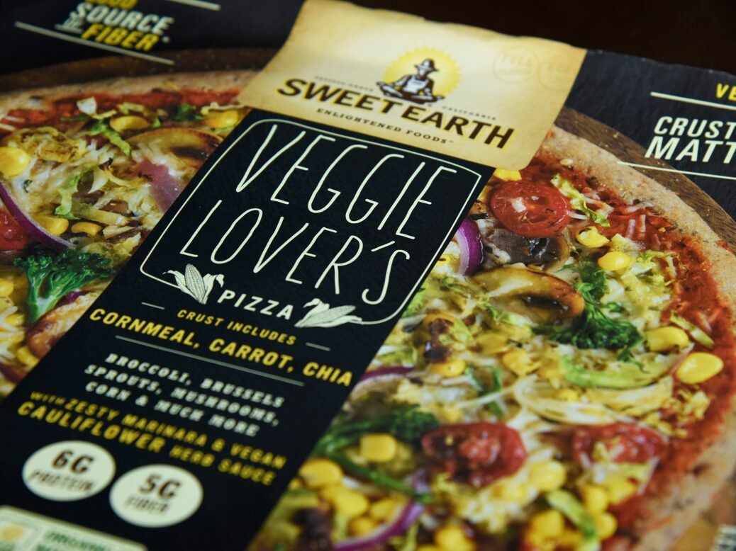 Sweet Earth frozen veggie pizza, Encinitas, California, USA, 9 April 2020