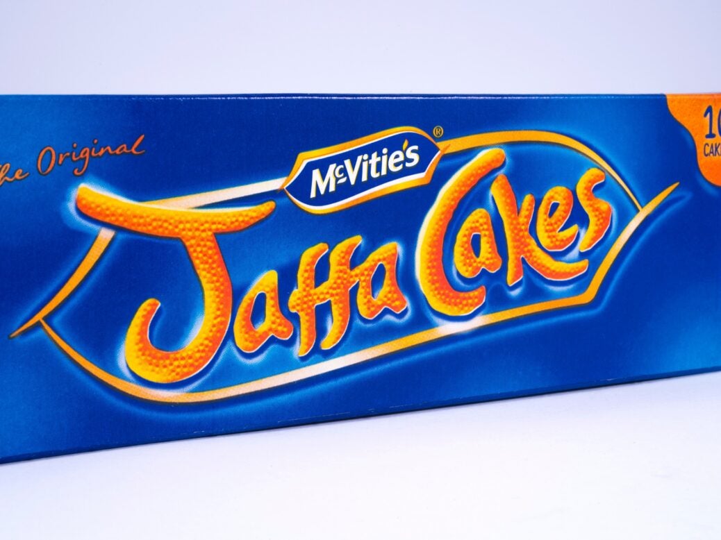 An unopened pack of Jaffa Cakes, 18 December 2017