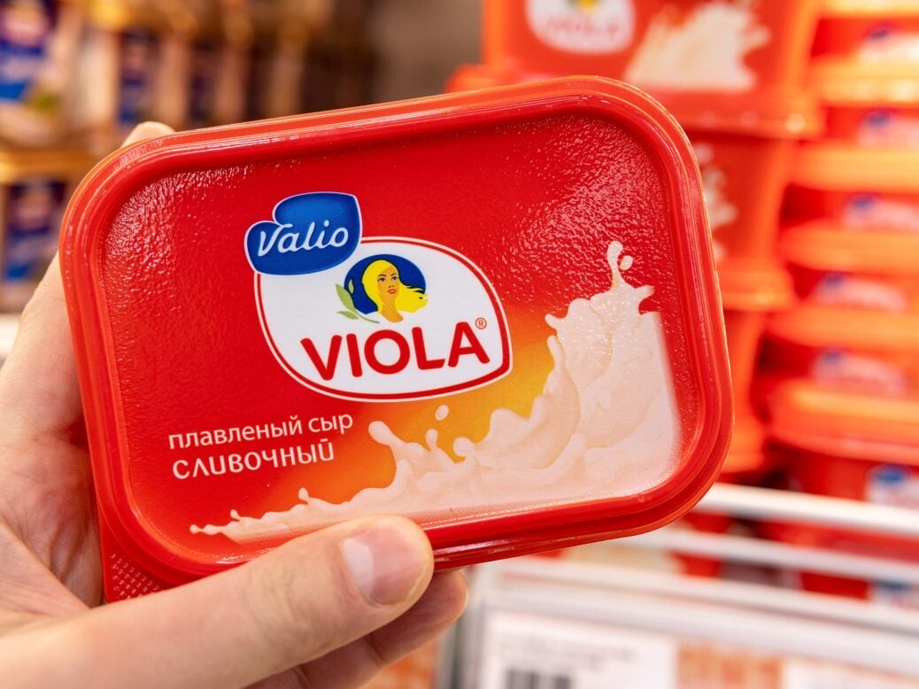 Cheese brand Viola on sale in Tyumen, Russia, 31 January 2021