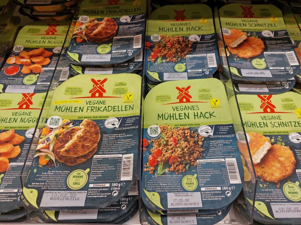 Rügenwalder Mühle plant-based meat products sold in Germany