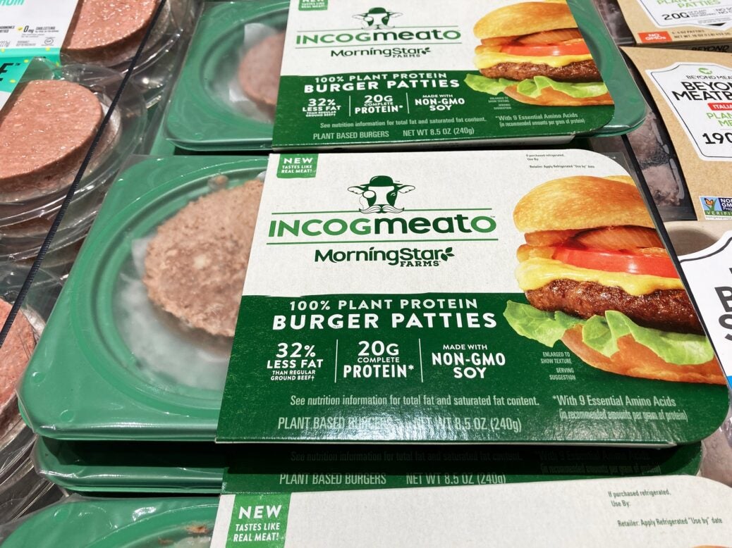 Incogmeato burger patties by MorningStar Farms on sale in San Jose, California, USA in 2021