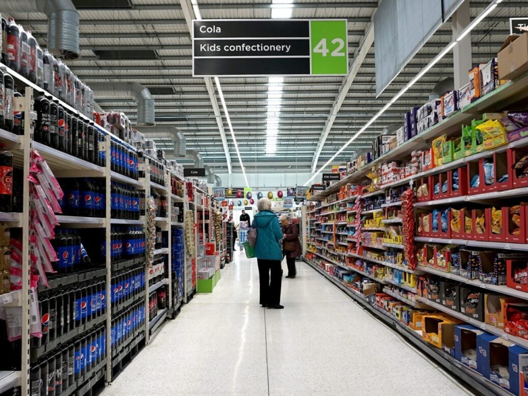 People shopping in Asda supermarket, Livingston, Scotland, 7 April 2017