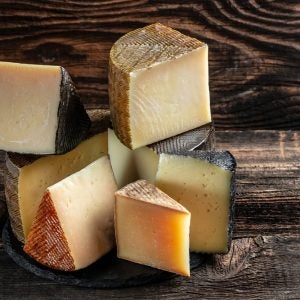 Block of fresh cheese