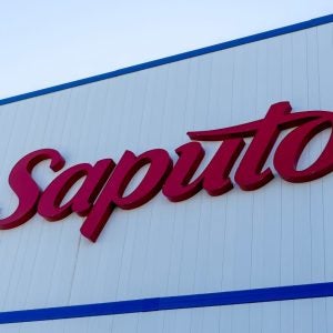 Saputo sign on the building in Woodbridge, Ontario, Canada.