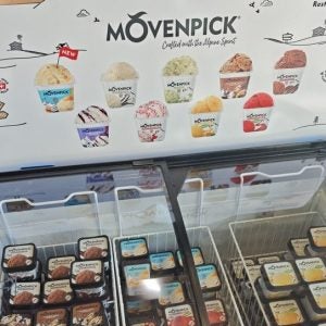 Mövenpick ice cream in chiller