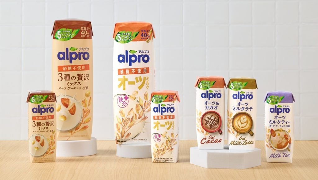 A range of Alpro products sold in Japan